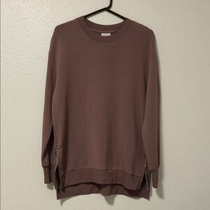 VARLEY butter soft sweatshirt Eggplant - Side Zip